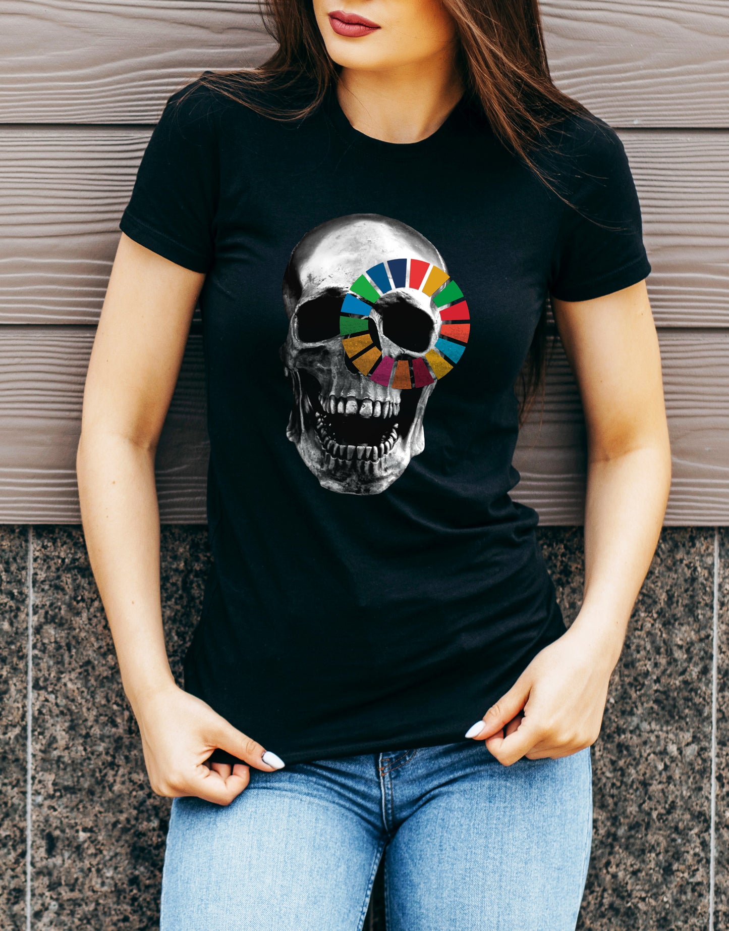 Camiseta «Calavera Anti Agenda 2030» – Entallada de chica