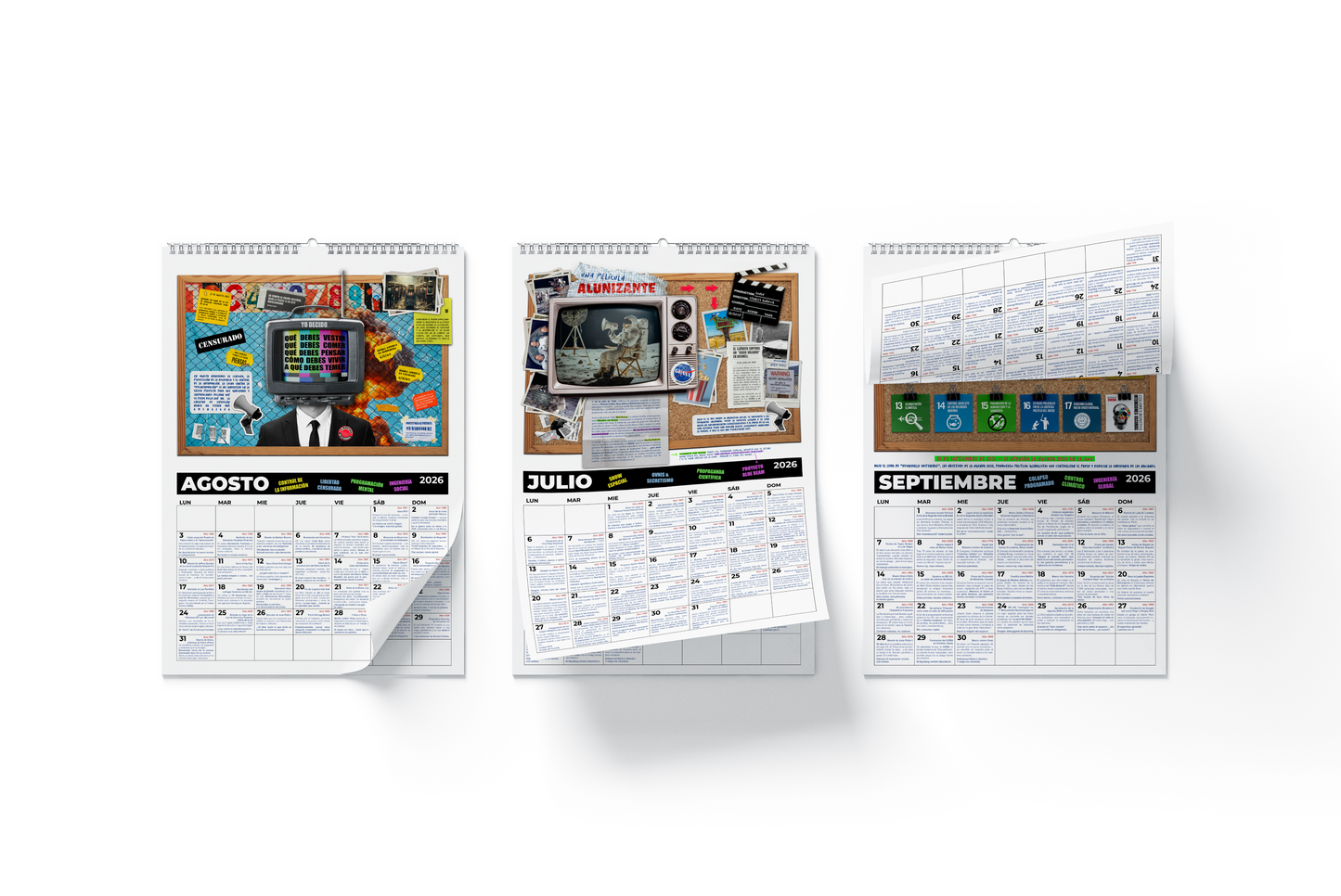 Calendario GSH 2026 · El Gran Show de la Historia (Edición Despertar) — Efemérides para conectar los puntos… y desconectar del cuento