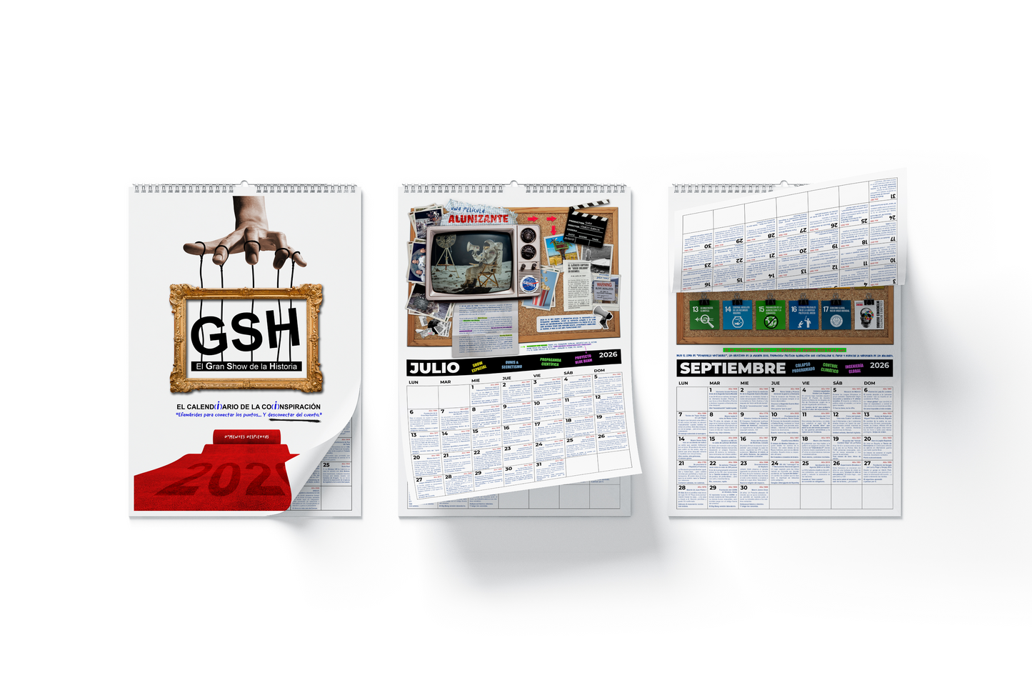 Calendario GSH 2026 · El Gran Show de la Historia (Edición Despertar) — Efemérides para conectar los puntos… y desconectar del cuento